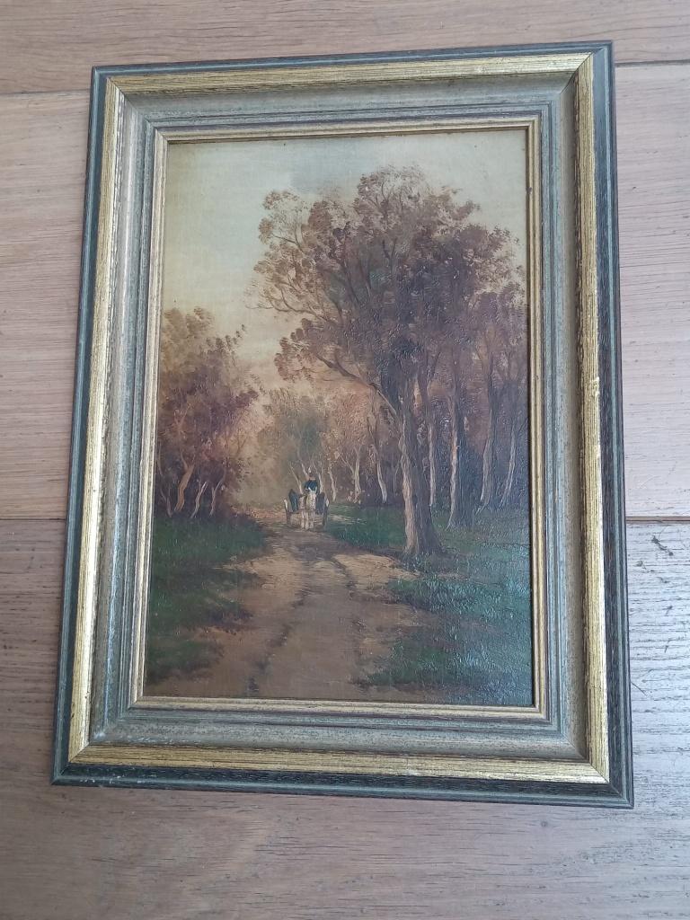 Oud schilderijtje, Antiek en Kunst, Kunst | Schilderijen | Klassiek, Ophalen