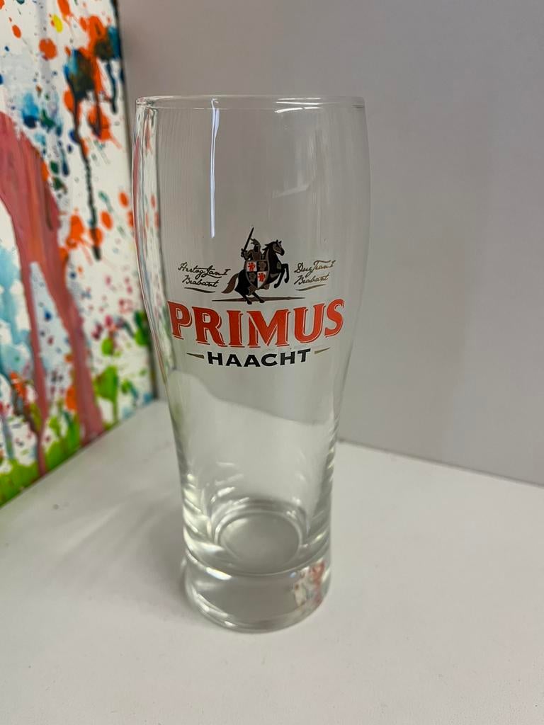 Primus bierglazen set van 6 glazen, Ophalen of Verzenden, Zo goed als nieuw, Glas of Glazen, Overige merken
