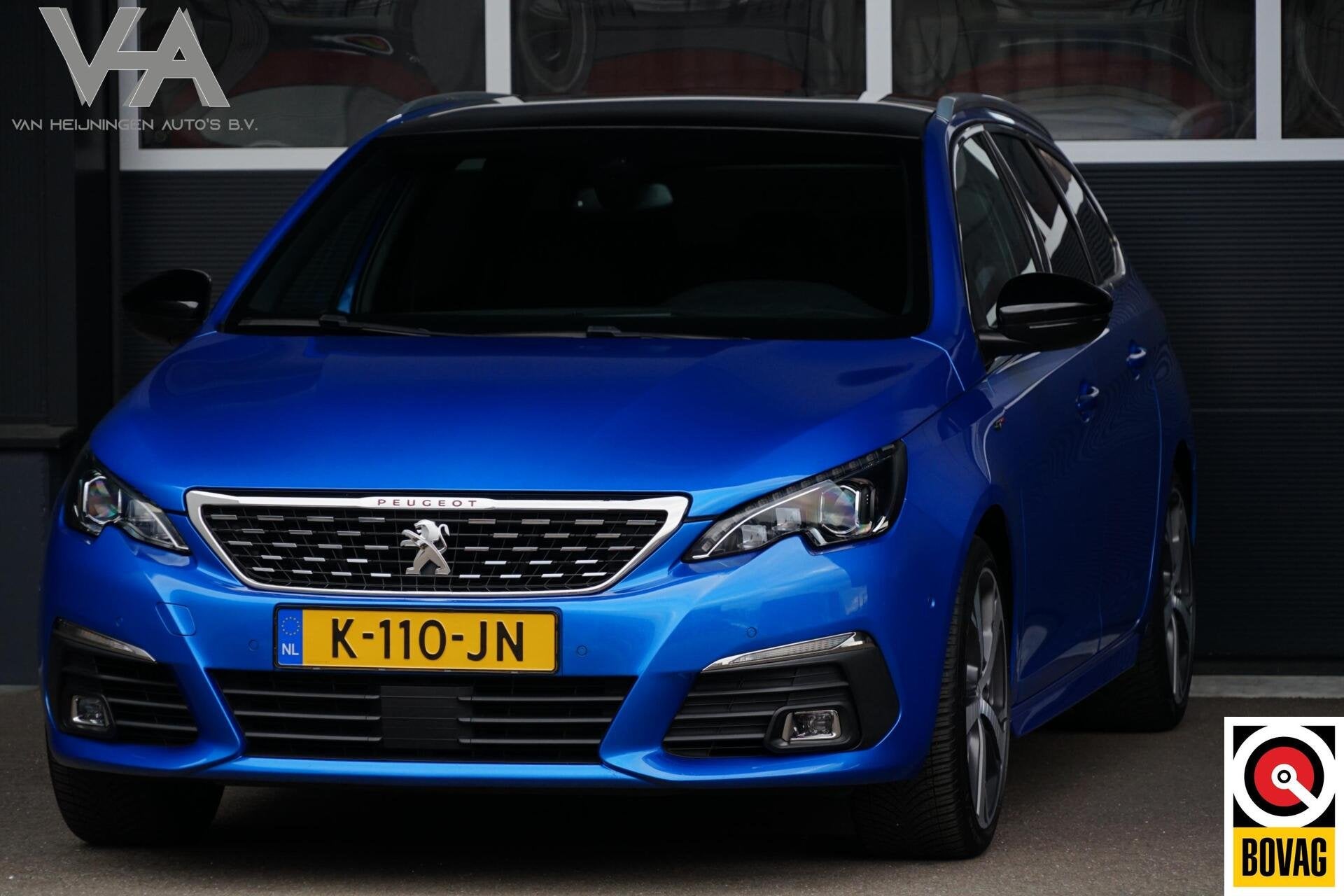 Peugeot 308 SW 1.2 PureTech Blue Lease GT aut. dis. v.v. tre, Auto's, Gebruikt, 1199 cc, Met garantie (alle), Blauw