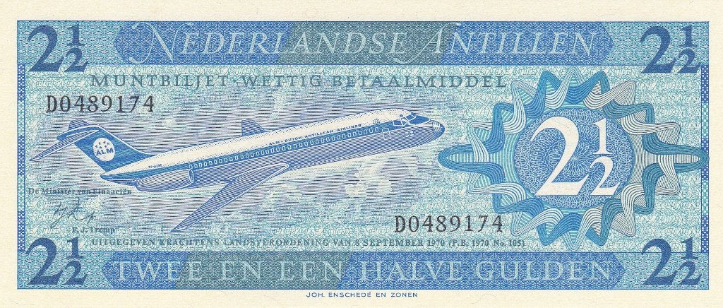NEDERLANDSE  ANTILLEN   2 1/2  GULDEN 1979   PRACHTIG / UNC, Ophalen of Verzenden, 5 gulden