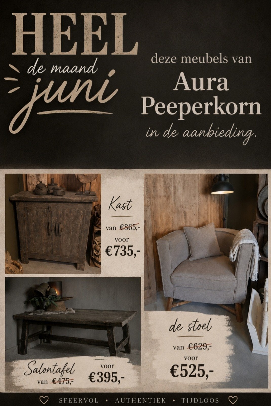 Aura peeperkorn meubels, Ophalen, ., Nieuw, .