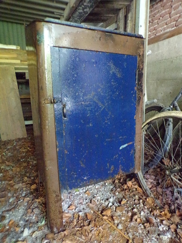 Vintage magazijn lessenaar, Ophalen, Gebruikt