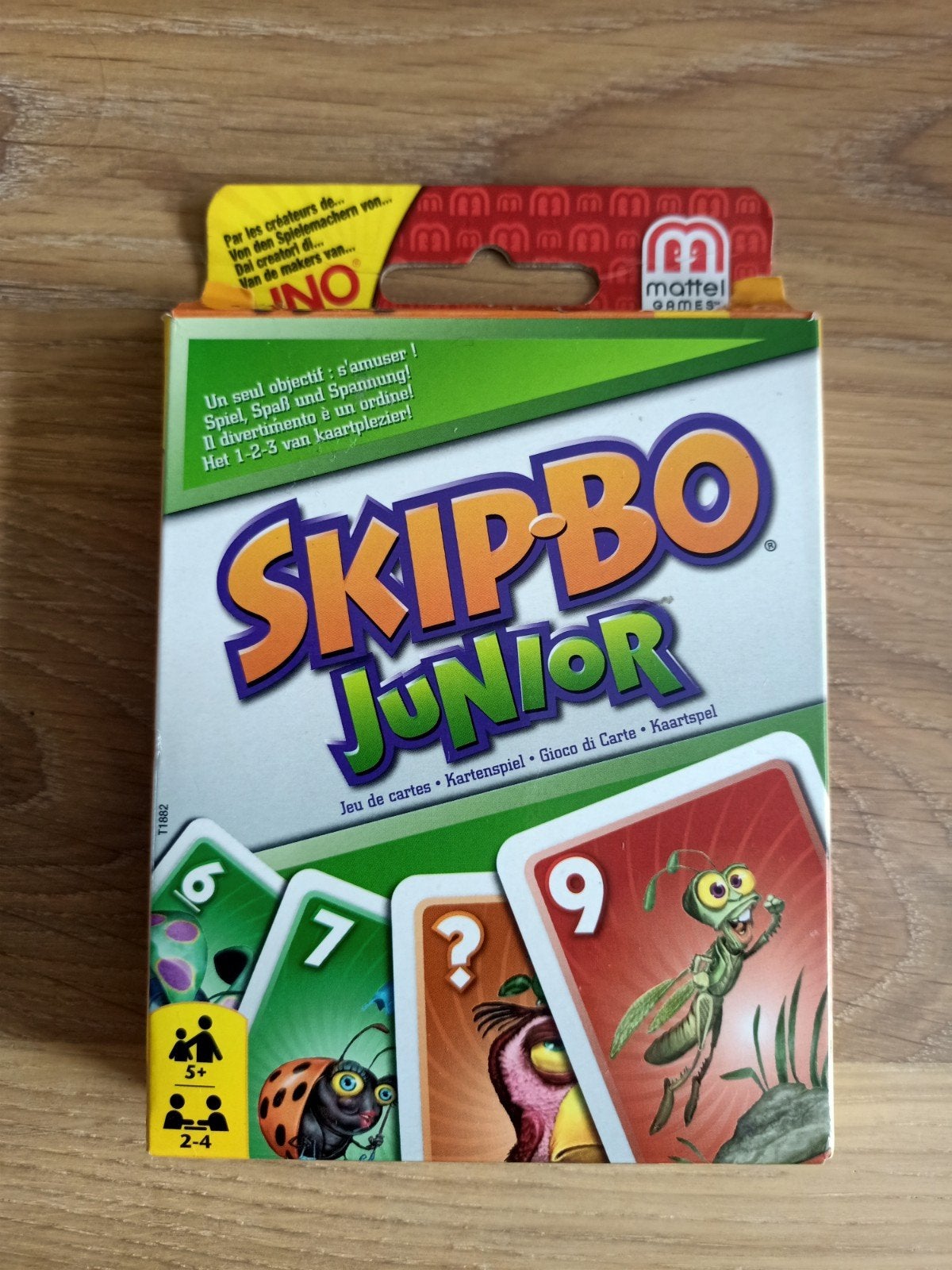 Skip-Bo Junior Kaartspel - Mattel Games, Hobby en Vrije tijd, Gezelschapsspellen | Kaartspellen, Een of twee spelers, Ophalen of Verzenden