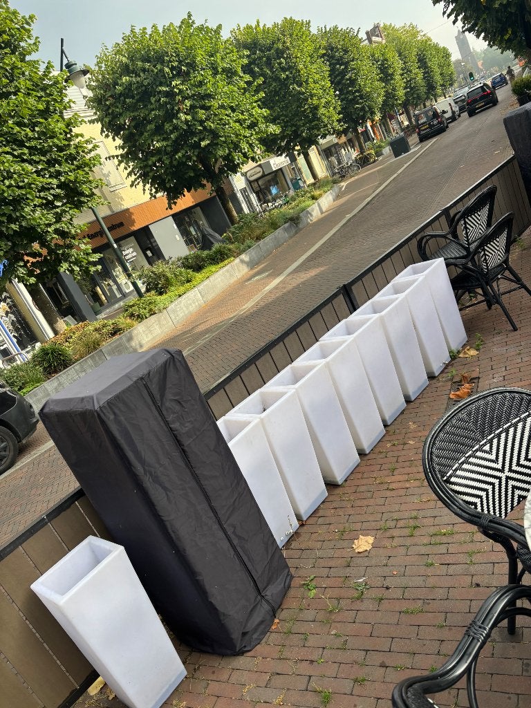 Witte plantenbak 9 stuks, Tuin en Terras, Ophalen, Kunststof, Gebruikt, Vierkant