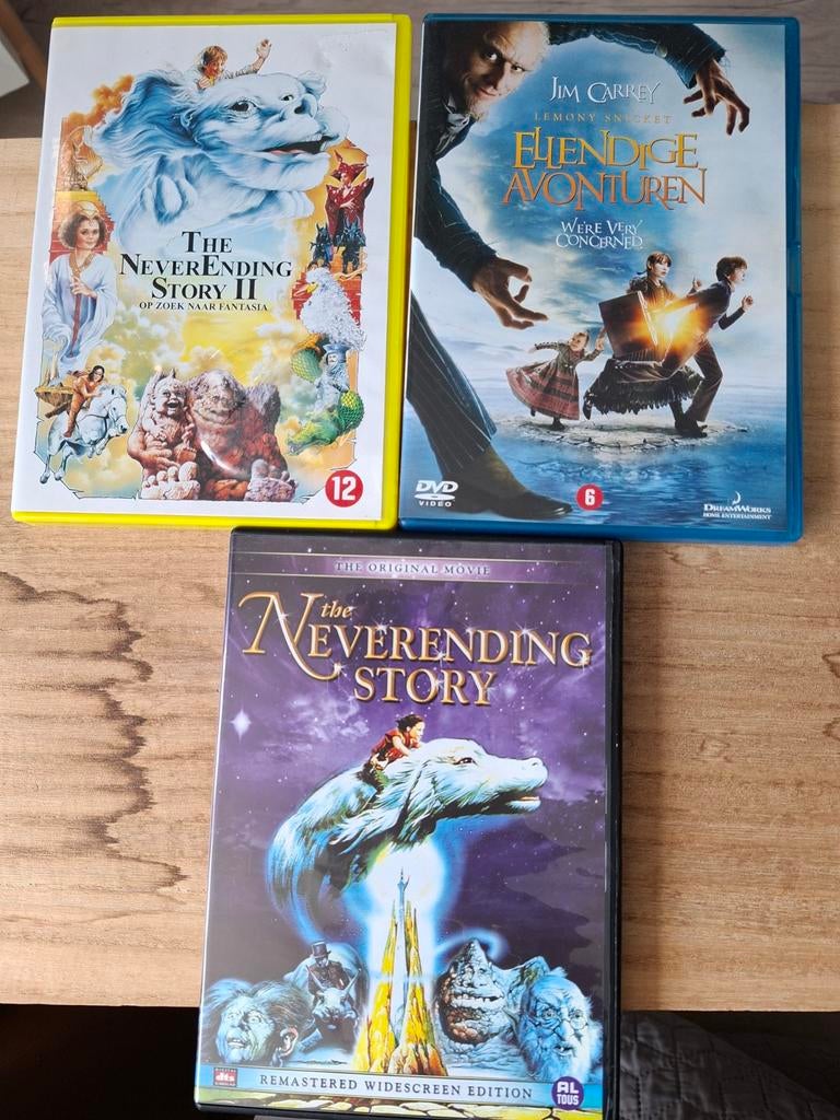 The NeverEnding Story 1 & 2 + Lemony Snicket DVD/Blu-ray, Vanaf 6 jaar, Ophalen of Verzenden, Gebruikt