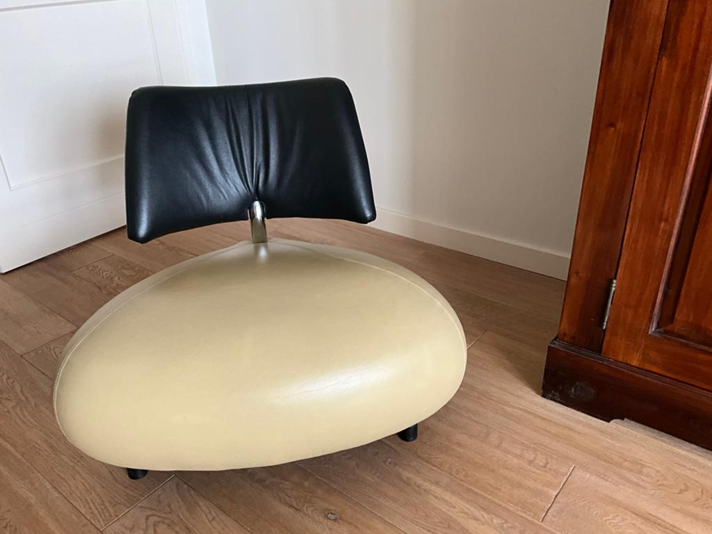Leolux Pallone, leren uitvoering, Huis en Inrichting, Fauteuils, Ophalen, 75 tot 100 cm, Zo goed als nieuw, 75 tot 100 cm