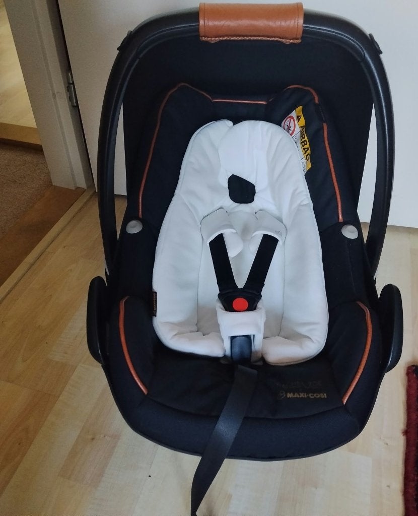 Maxi -cosi autostoeltje Rachel Zoe met nieuwe regenhoes ., 0 t/m 13 kg, Maxi-Cosi, Gebruikt, Autogordel