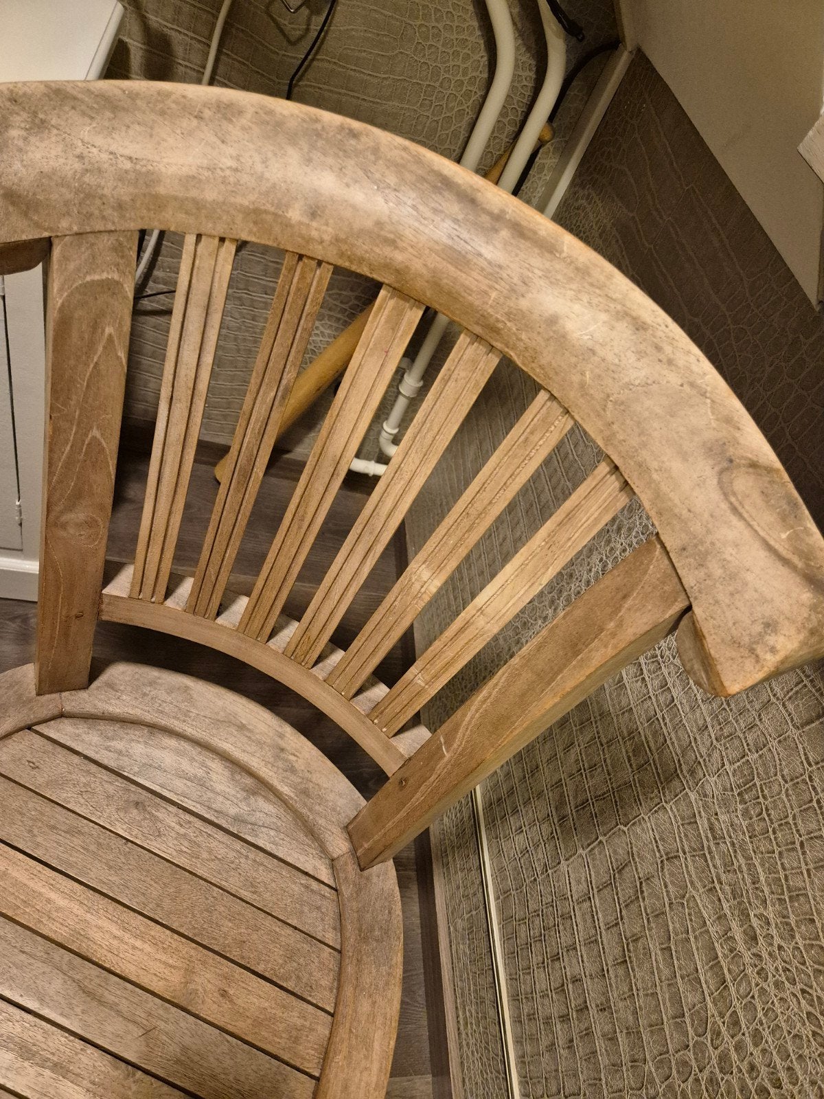 Teak houten stoel, Ophalen, Bruin, Eén