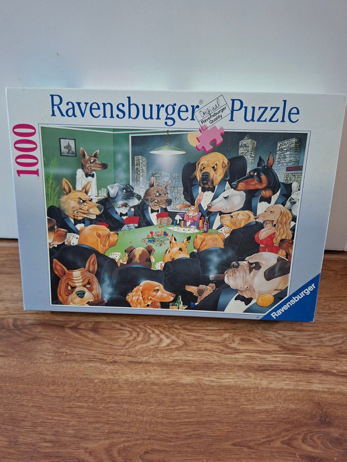 Ravensburger Legpuzzel 1000 stukjes - Honden Poker, Ophalen of Verzenden, 500 t/m 1500 stukjes, Gebruikt, Legpuzzel