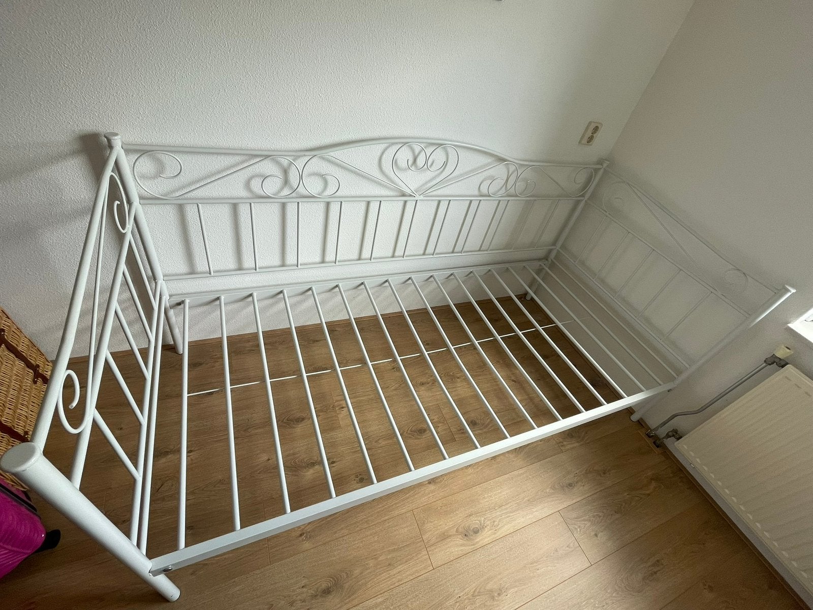 Prinsessen of prinsen bed wit, Ophalen, 85 tot 100 cm, Zo goed als nieuw, Lattenbodem