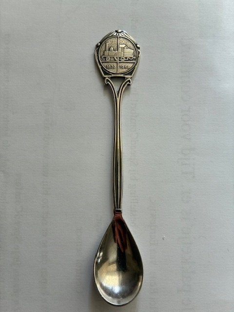 verzilverd jubileumlepeltje NS 1839 - 1964., Ophalen of Verzenden, Merk
