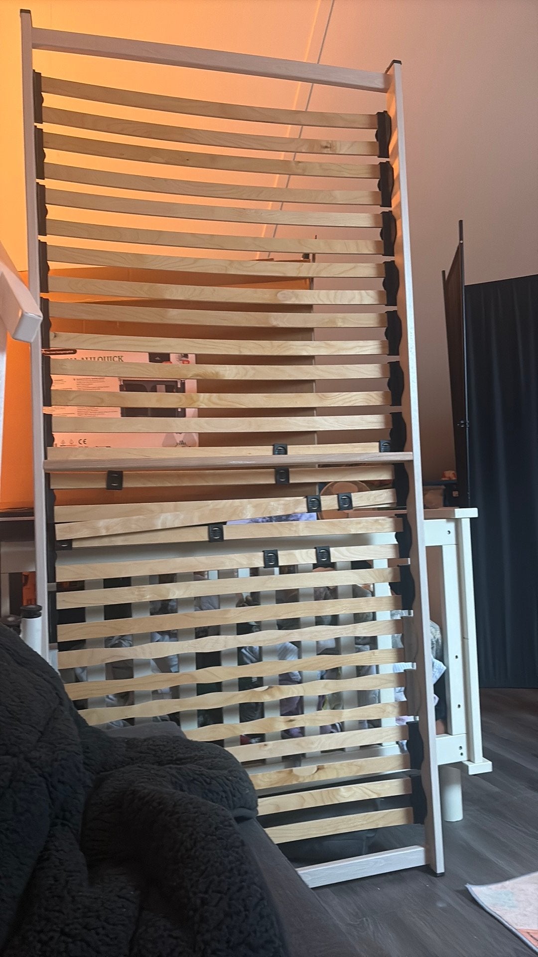 1 persoons lattenbodem, Huis en Inrichting, Ophalen, Zo goed als nieuw, Eenpersoons, 90 cm
