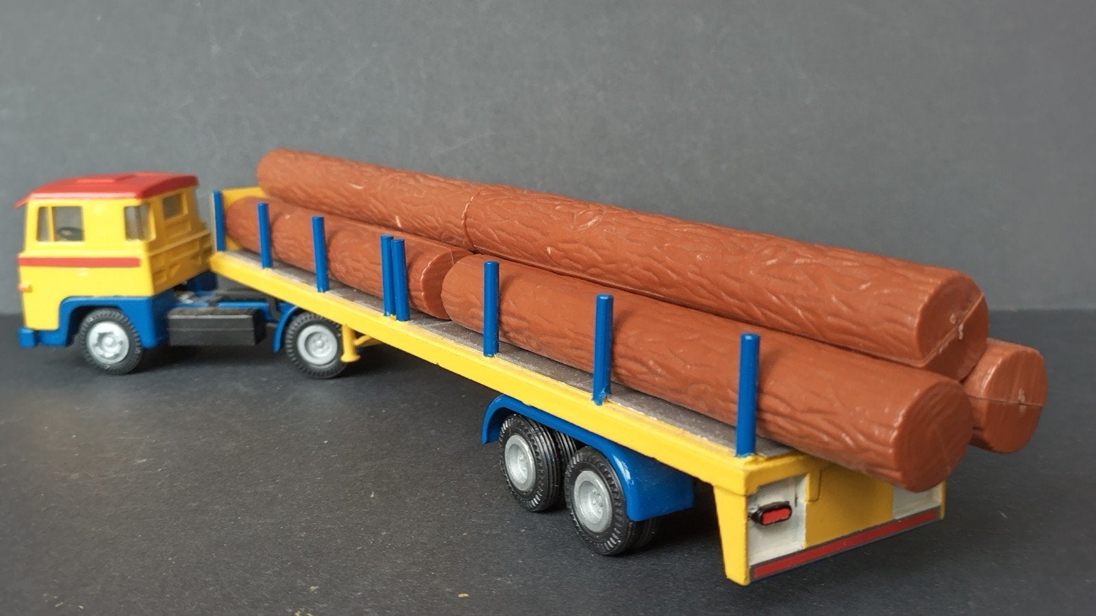 Scania 141 Boom trailer 1:50 Tekno Pol, Hobby en Vrije tijd, Verzenden, ., Tekno, Zo goed als nieuw