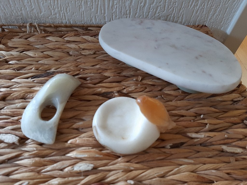 decoratie living marmer items 3x, Ophalen