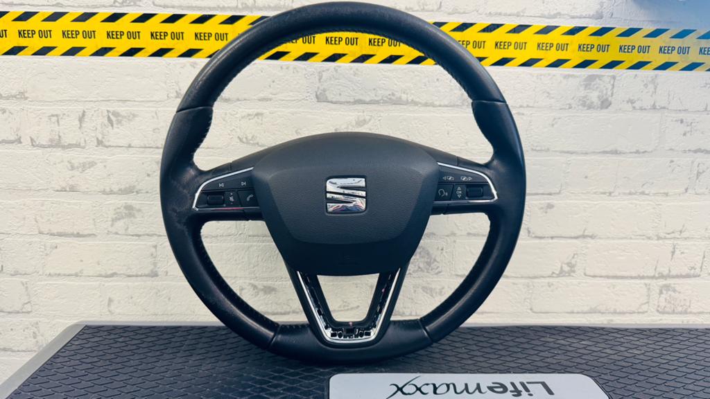 SEAT Multifunctioneel Leder Stuur met airbag, Ophalen of Verzenden, Gebruikt, Seat