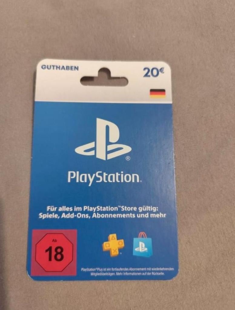 Playstation Store tegoed Kaart van 20 Euro, Eén persoon, Cadeaubon, Overige typen