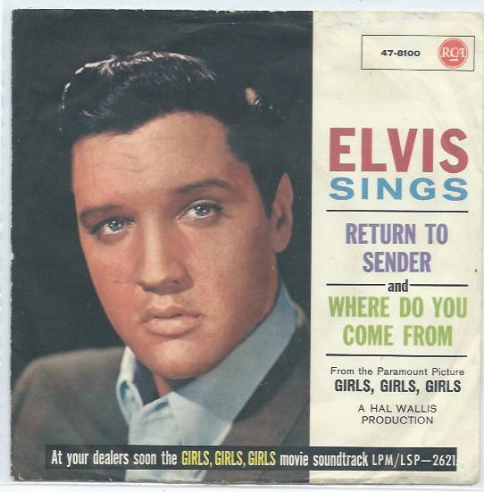 Elvis Presley- Return to Sender, Cd's en Dvd's, Vinyl Singles, Zo goed als nieuw, EP, Pop, 7 inch, Verzenden