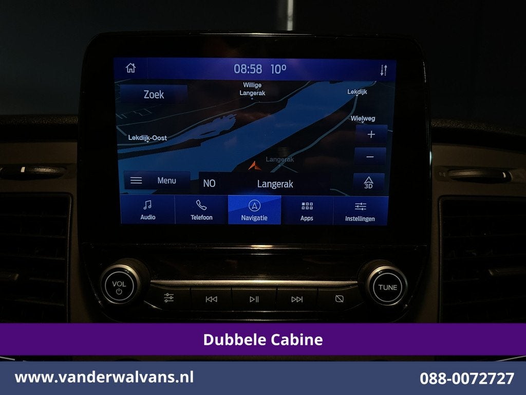 Ford Transit Custom 2.0 TDCI 131pk L2H1 Dubbele Cabine Euro6, Auto's, 4 cilinders, 2800 kg, Wit, Bedrijf