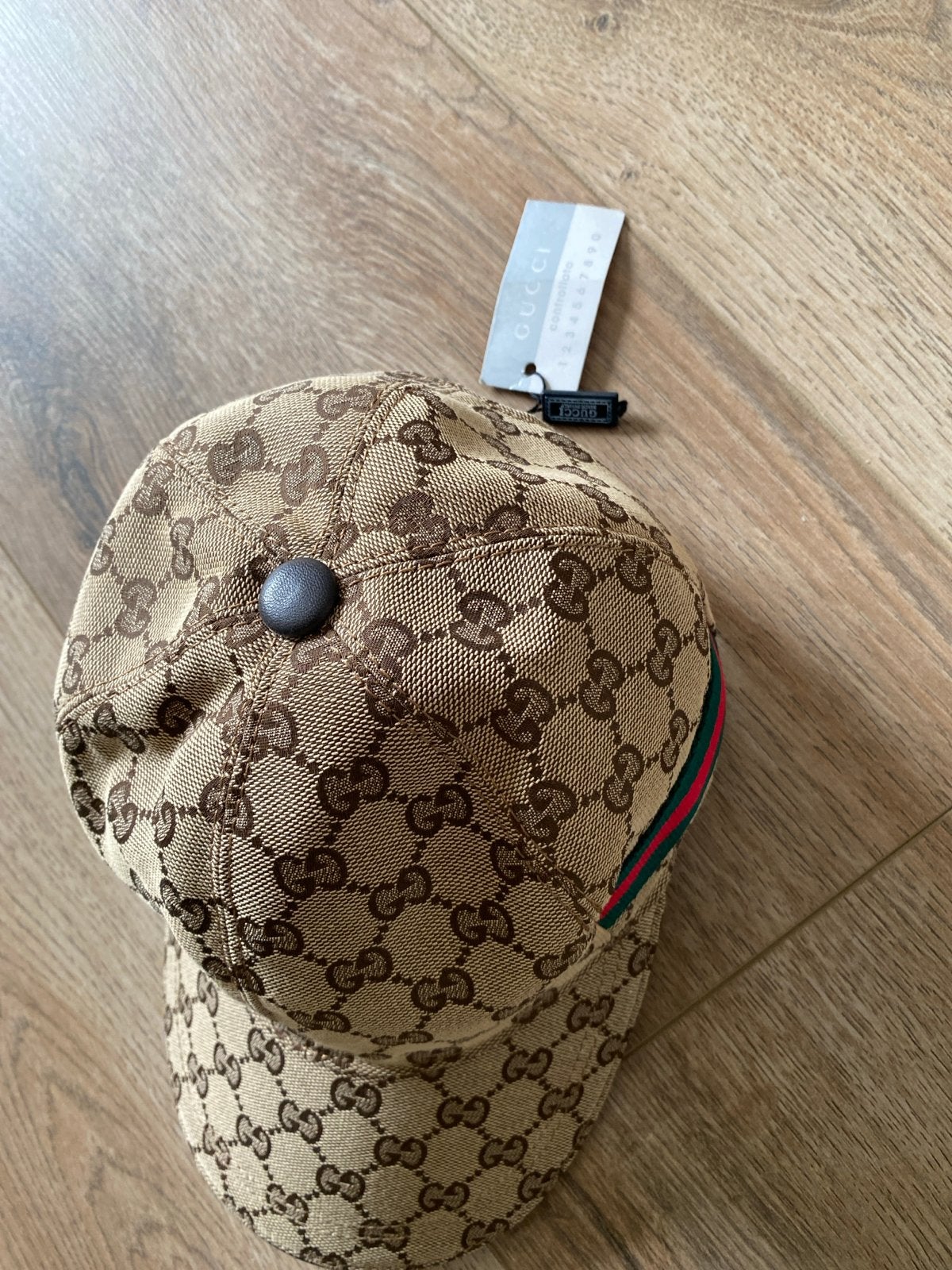 Gucci GG Canvas Baseballpet met Webdetail, Ophalen of Verzenden, Zo goed als nieuw, Pet