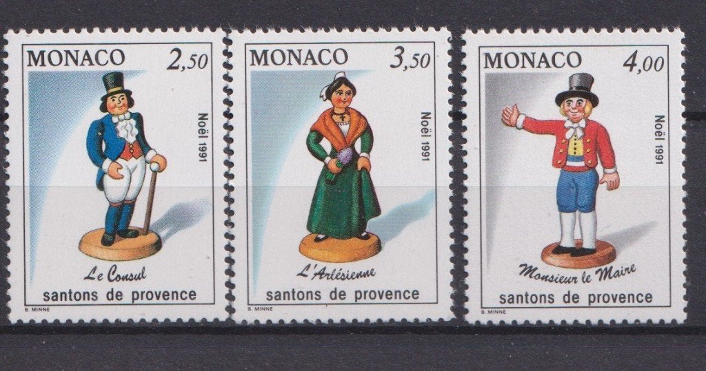 Monaco 1991; Kerst, kribbefiguren, Michel 2035-2037.** PF., Ophalen of Verzenden, Monaco, Postfris