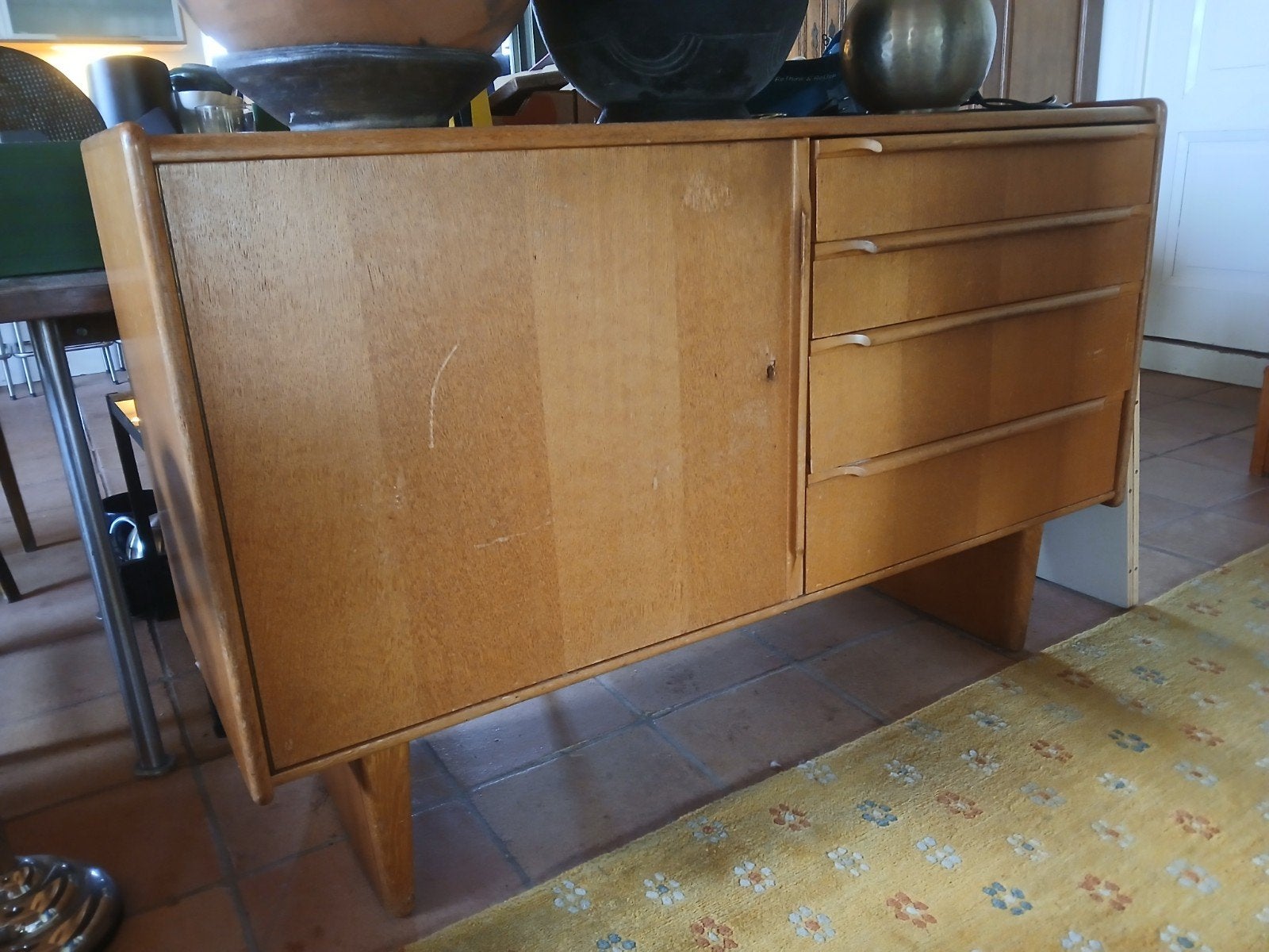 Vintage Pastoe dressoir met Lades en Deur - Jaren '60 Stijl, Huis en Inrichting, Kasten | Dressoirs, Ophalen, Vintage, Jaren '60, Retro