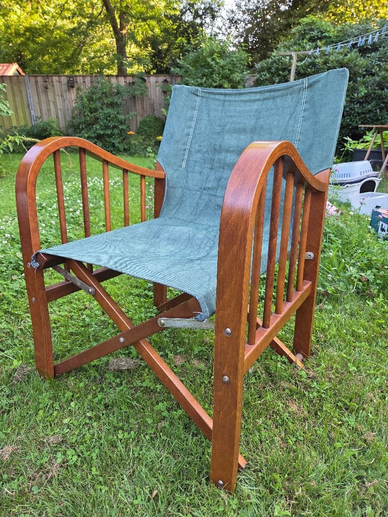 Twee supermooie opklapbare regiseursstoelen, Huis en Inrichting, Stoelen, Ophalen, Gebruikt, Twee, Bruin