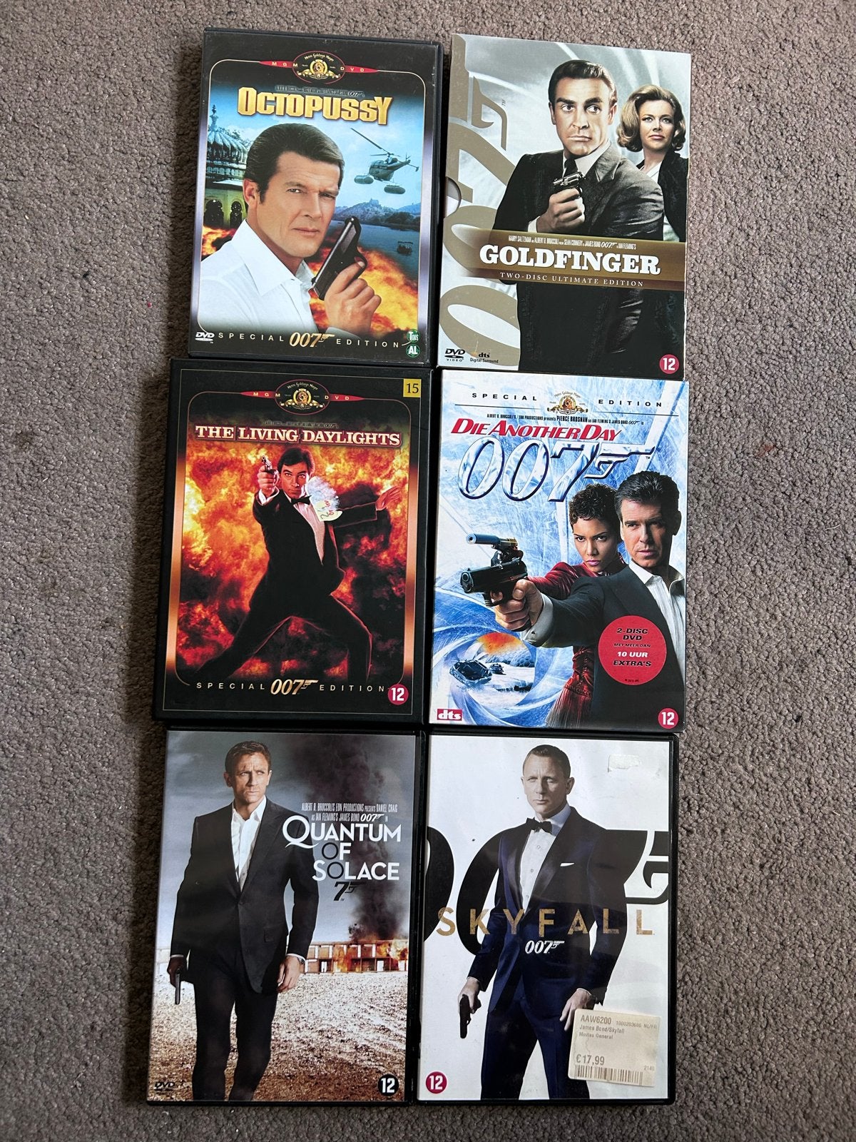 James Bond DVD Collectie - 6 Films, Engels, Nederlands, Ophalen of Verzenden, Zo goed als nieuw