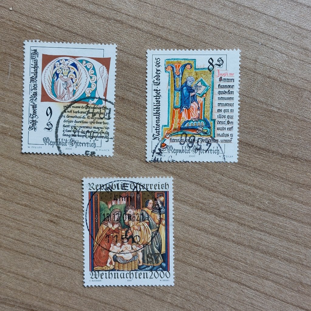 Oostenrijk  Jaar 2000  Kerst en Geschriften, Ophalen of Verzenden, Gestempeld