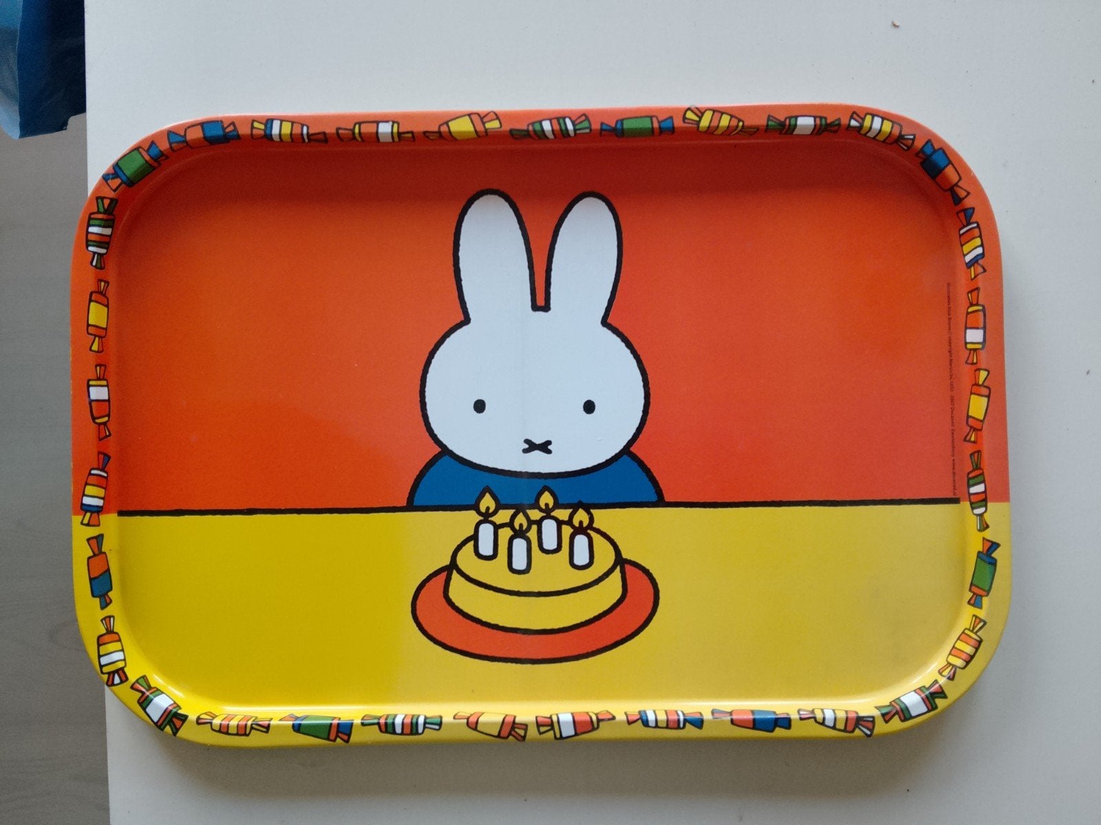 Nijntje dienblad met verjaardagstaart - Zo goed als nieuw, Met opstaande rand, Ophalen of Verzenden, Zo goed als nieuw, Dienblad