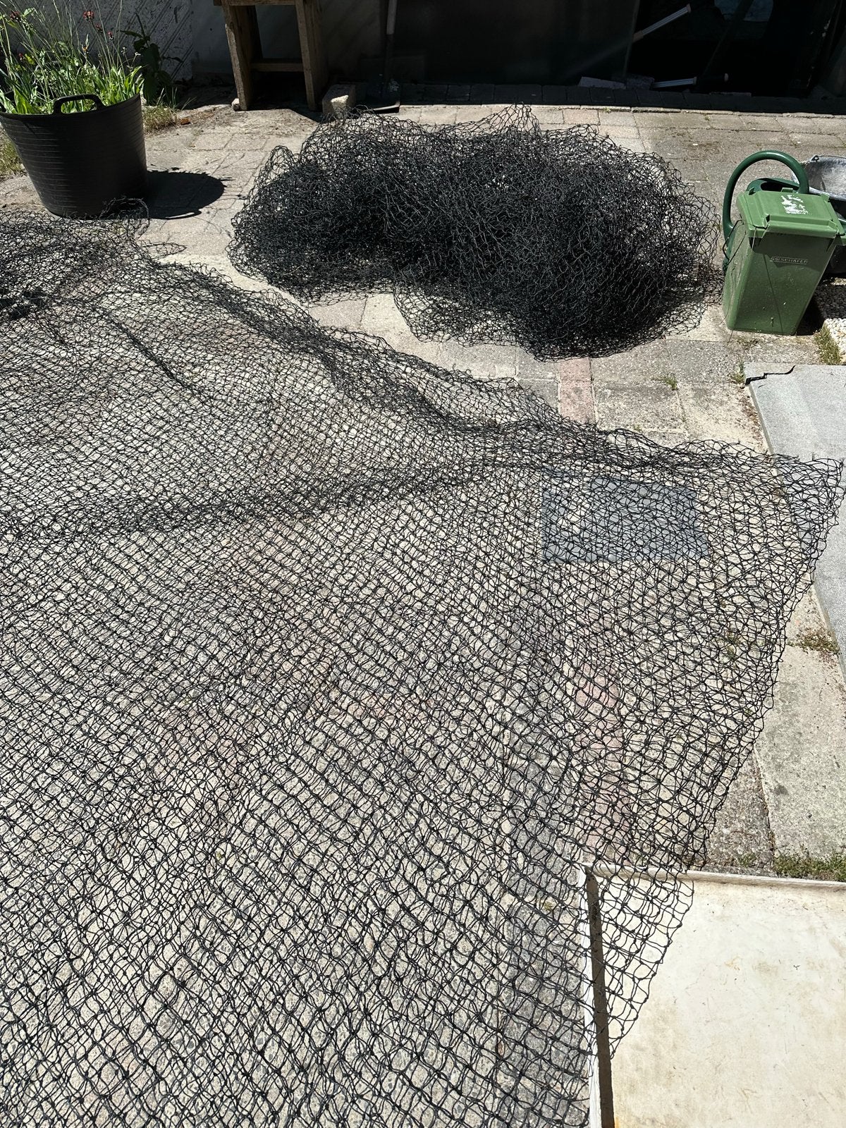 Zwart net voor diverse doeleinden, Ophalen of Verzenden, Gebruikt, 20 meter of meer, Gaas