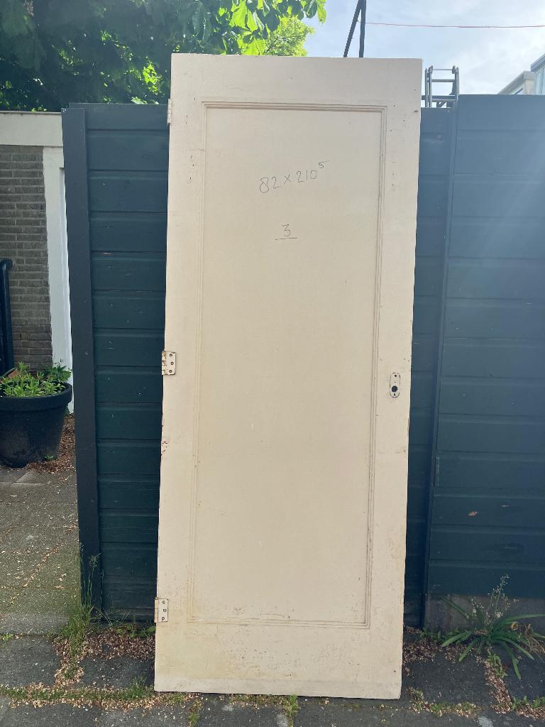 Paneeldeur jaren ‘30, Ophalen, Gebruikt, Minder dan 80 cm, Binnendeur