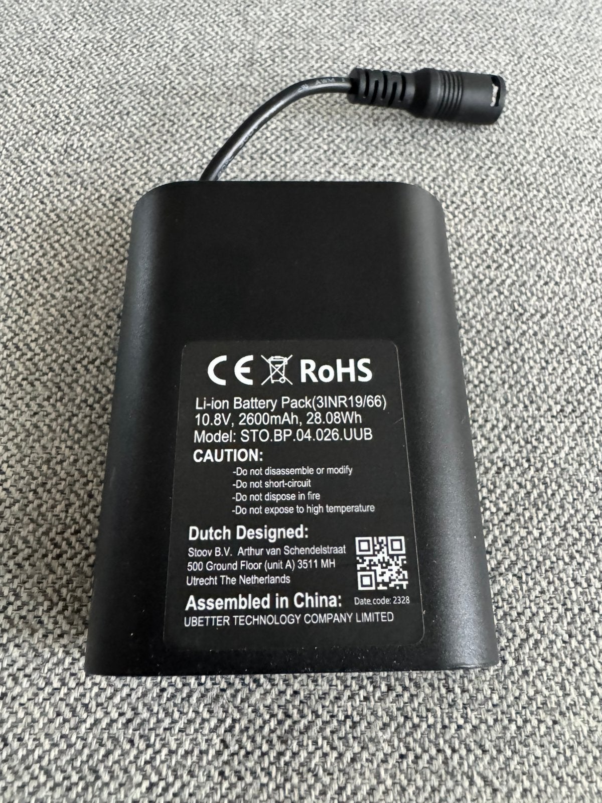 Originele Stoov Batterij Pack 2600 mAh / 28.08 Wh, Ophalen of Verzenden, Gebruikt, Oplaadbaar