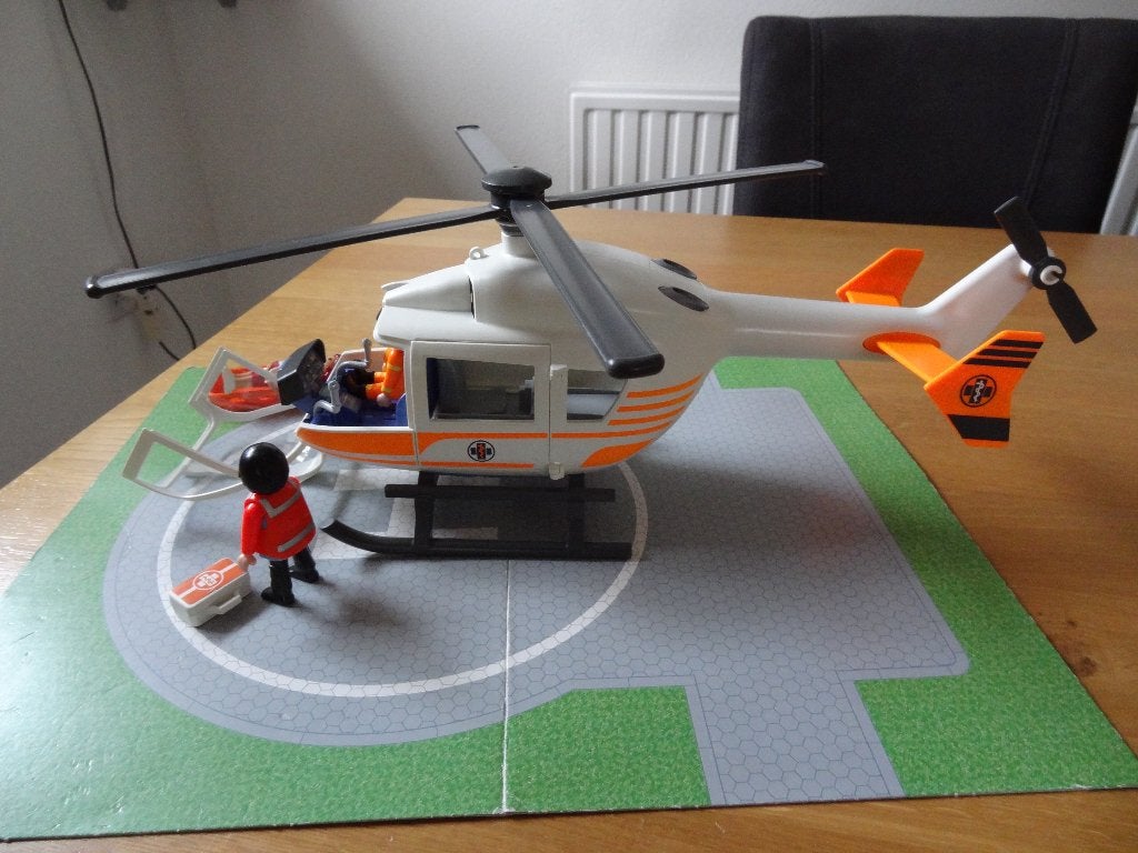 play mobil helikopter, Ophalen of Verzenden, Zo goed als nieuw