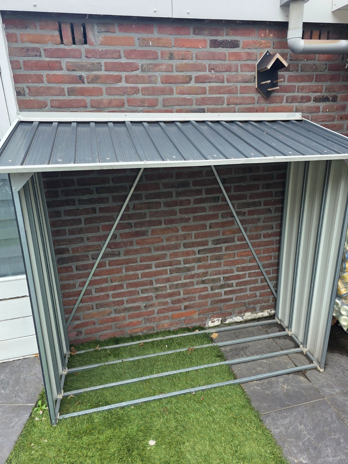 Metalen Fietsenberging / Containerberging, Tuin en Terras, Ophalen of Verzenden, Gebruikt, Metaal, Overige typen