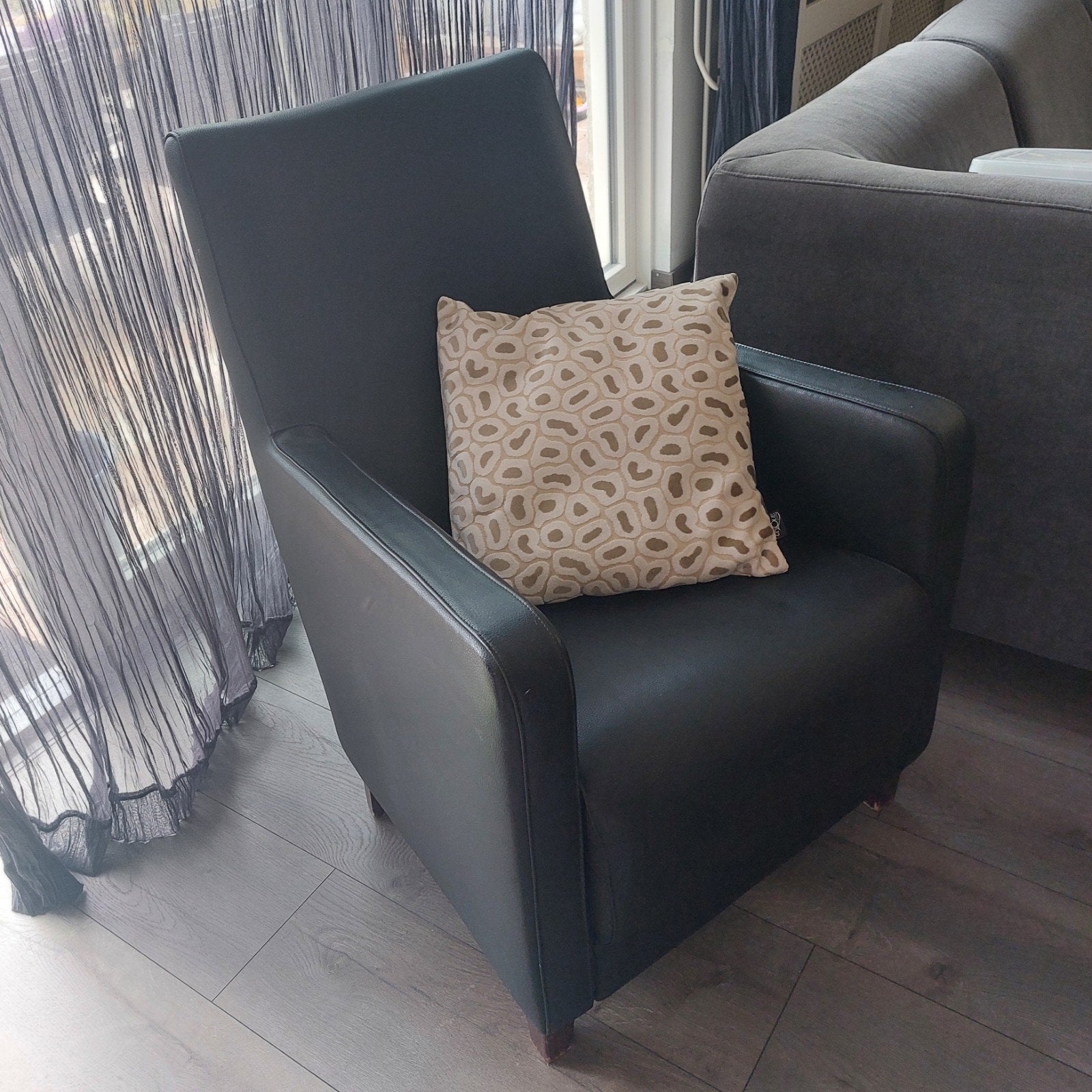 fauteuille zwart, Huis en Inrichting, Ophalen, Gebruikt, Eenpersoons