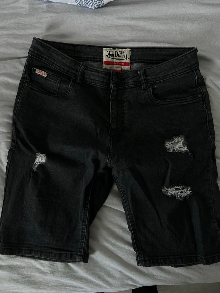 Von Dutch jeansshort maat 34, Ophalen of Verzenden, Zo goed als nieuw, Zwart, W33 - W34 (confectie 48/50)