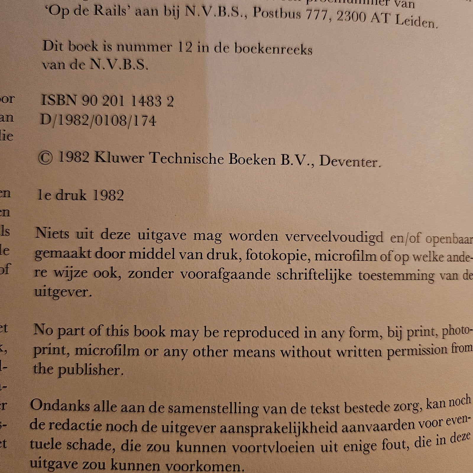 Kluwer Technische Boeken B.V. - Boek uit 1982, Ophalen of Verzenden, Gelezen, Overige onderwerpen, Onbekend