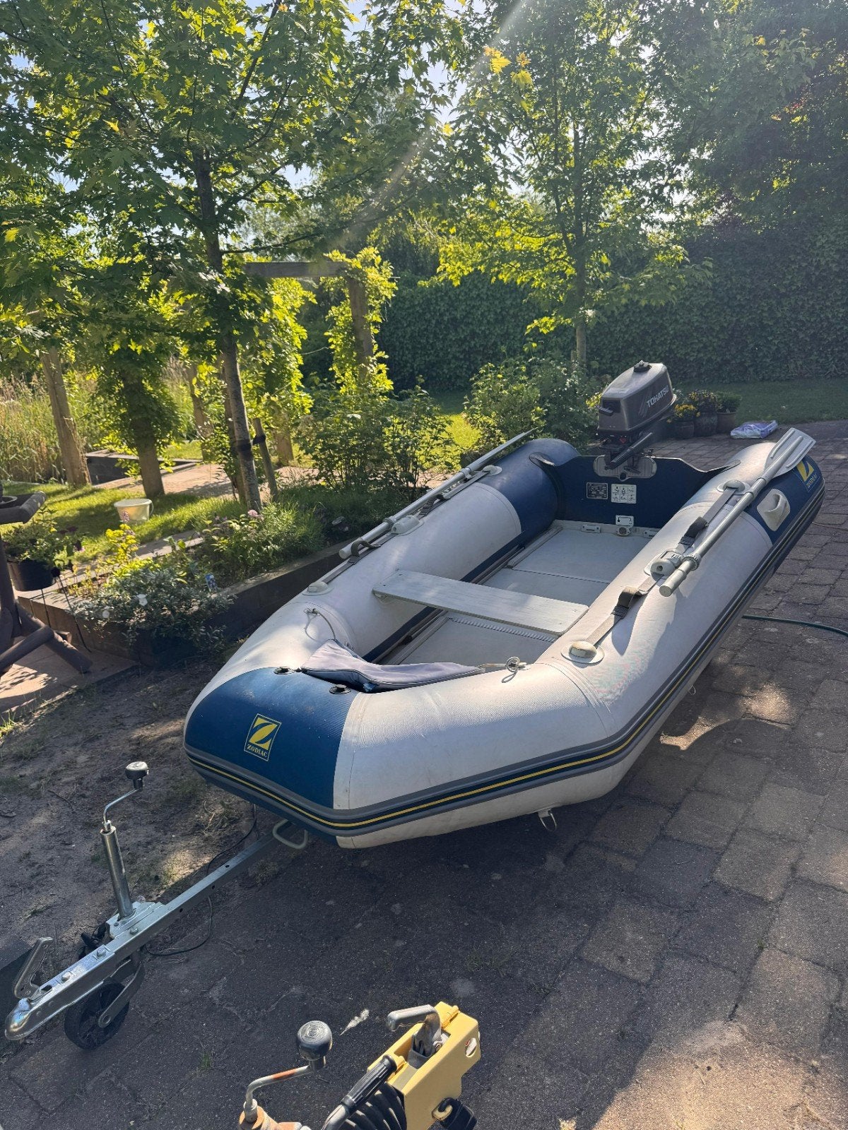 Zodiac Intercontinental rubberboot met 5pk Tohatsu en traile, Ophalen, Zodiac