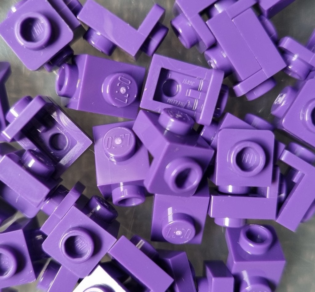 Lego 1x1 bracket plate, Purple (per 50), Ophalen of Verzenden, Nieuw, Losse stenen, Lego