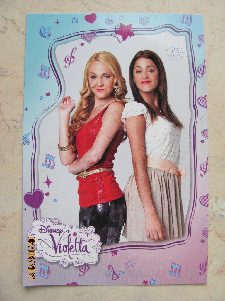NIEUWSTAAT Disney Channel KAART serie VIOLETTA televisie '10, Verzamelen, Ophalen of Verzenden, Nieuw, Tv, Foto of Kaart