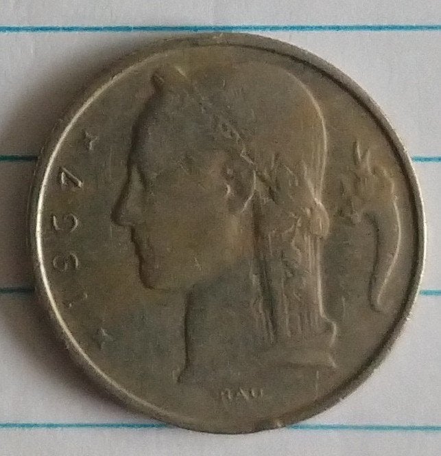 belgische 5 franc 1967 munt, volgnr 30.1, Ophalen of Verzenden, Losse munt