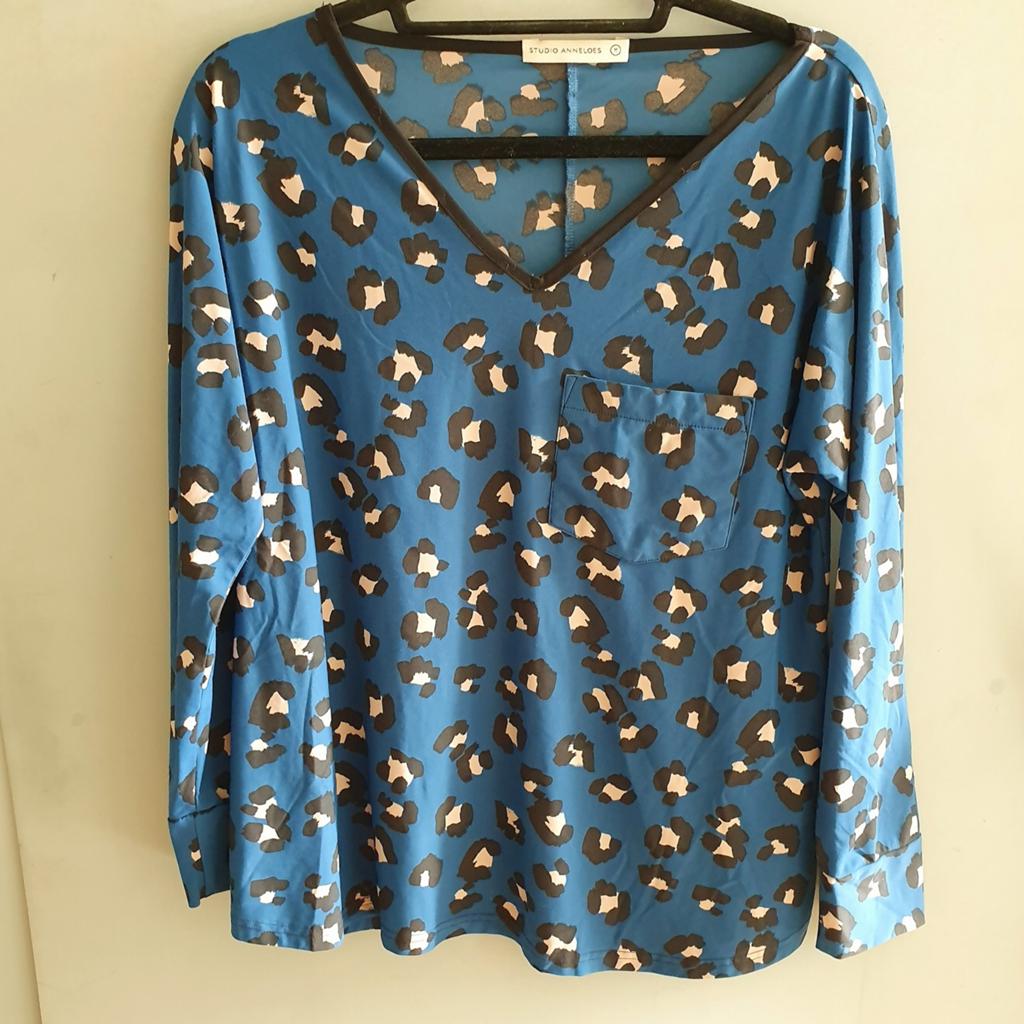 Studio Anneloes blouse, Kleding | Dames, Blouses en Tunieken, Ophalen of Verzenden, Zo goed als nieuw, Maat 38/40 (M), Blauw