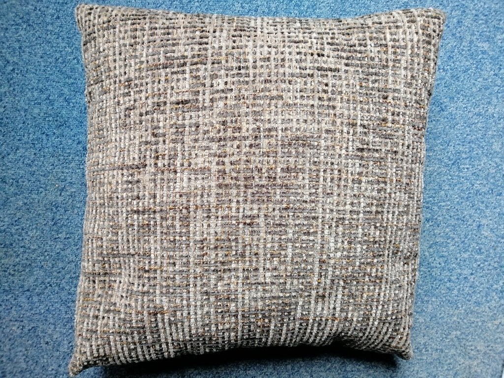 3 vierkante sierkussens - geweven stof – grijs-bruin-oker, Huis en Inrichting, Woonaccessoires | Kussens, Meerkleurig, Vierkant