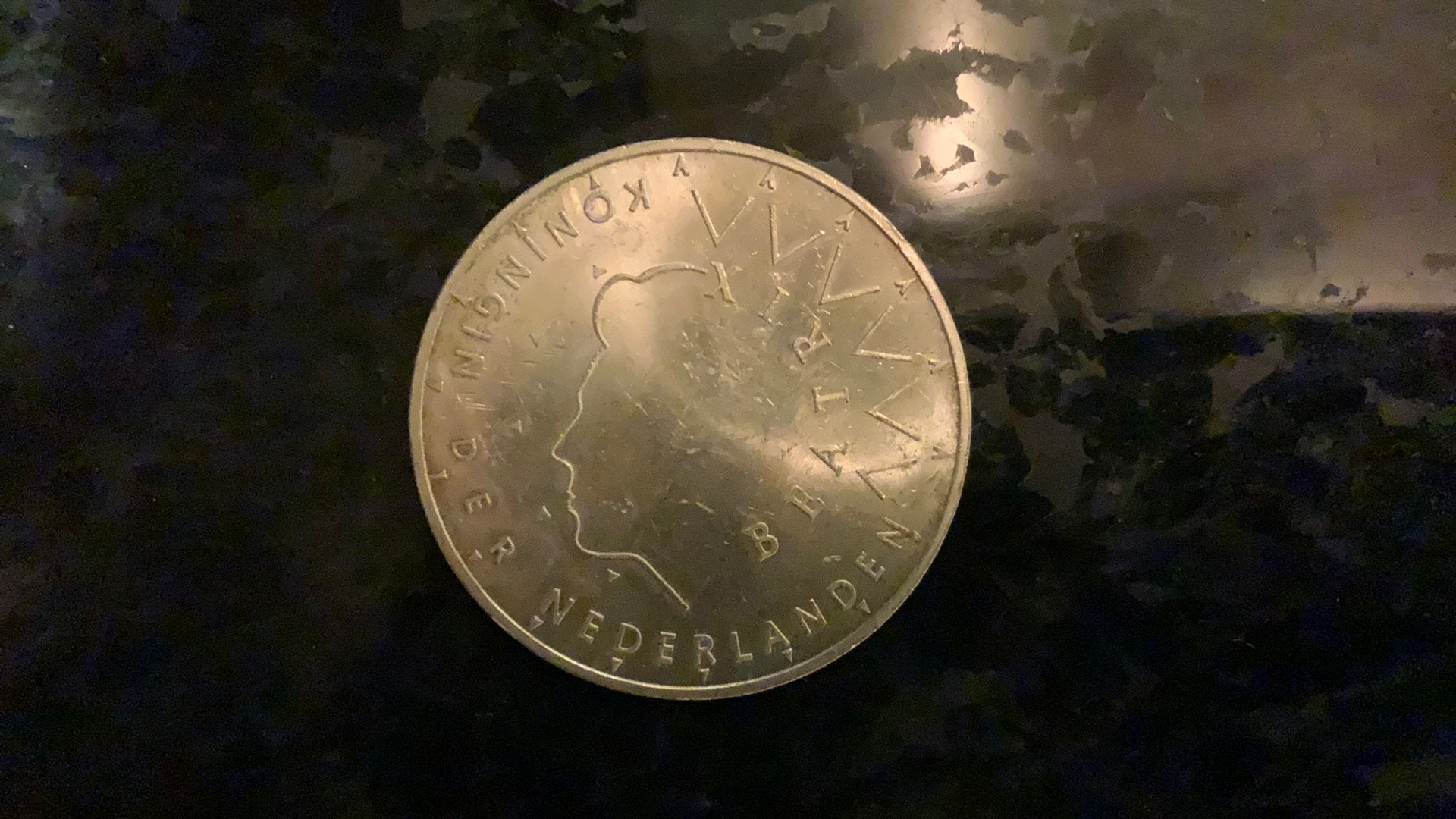 Zilveren 50 Gulden Munt 1987 Juliana & Bernhard 50 Jaar, Koningin Beatrix, Zilver, Ophalen of Verzenden, Losse munt