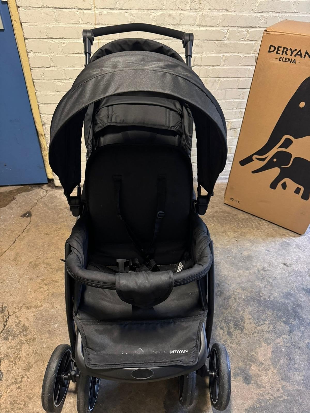 Deryan Elena Duo Buggy - Compact Lichtgewicht - Zwart, Ophalen, Zo goed als nieuw, Overige merken, Duomodel
