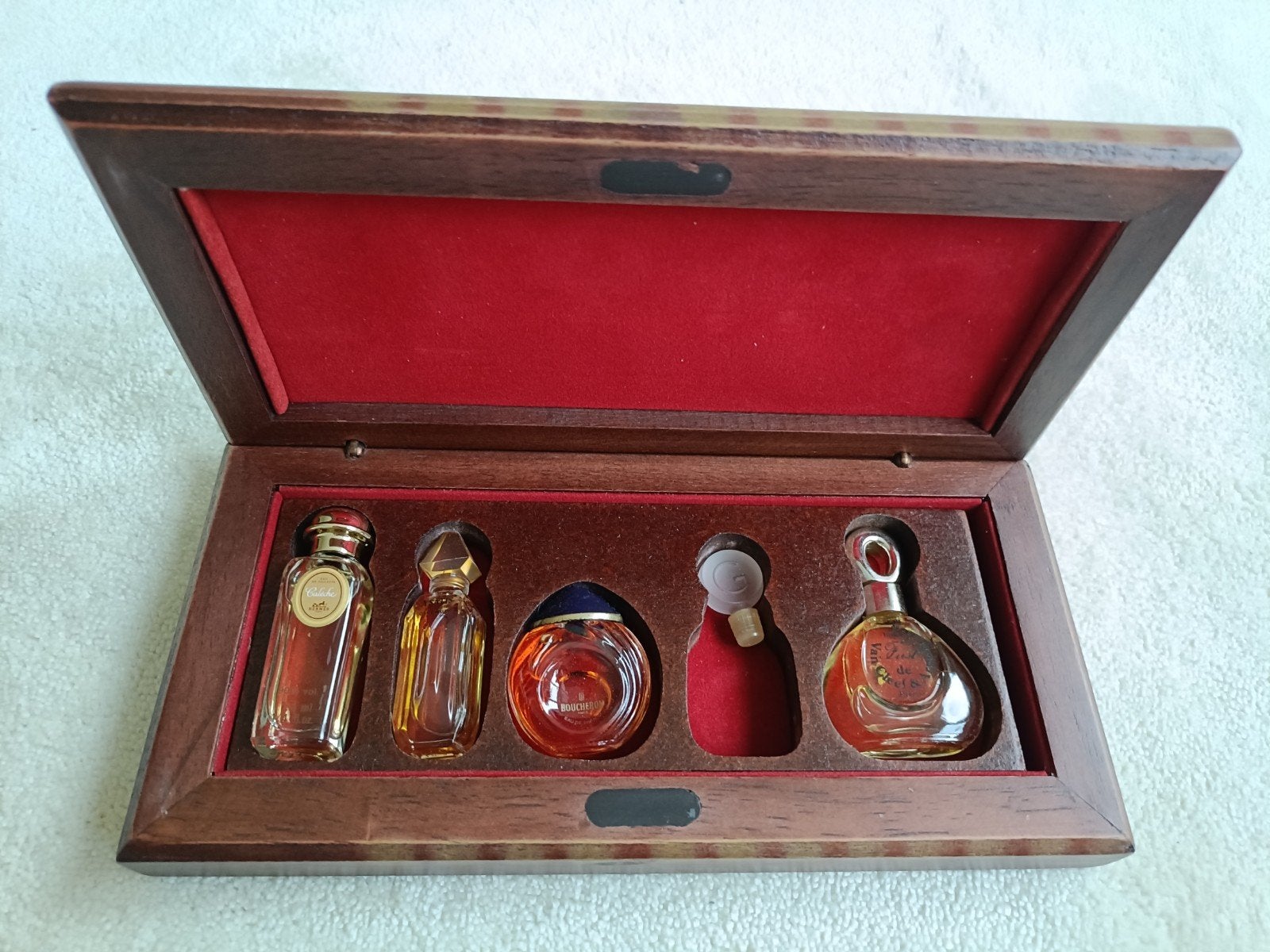 Luxe parfumminiaturen set: Hermès, Givenchy, Boucheron, Ophalen of Verzenden, Zo goed als nieuw
