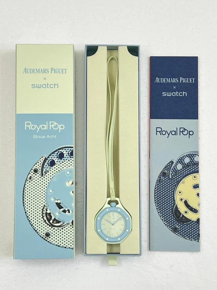 Royal Pop swatch x Audemars Piquet blaue acht NIEUW, Swatch, Nieuw, Kunststof, Ophalen of Verzenden