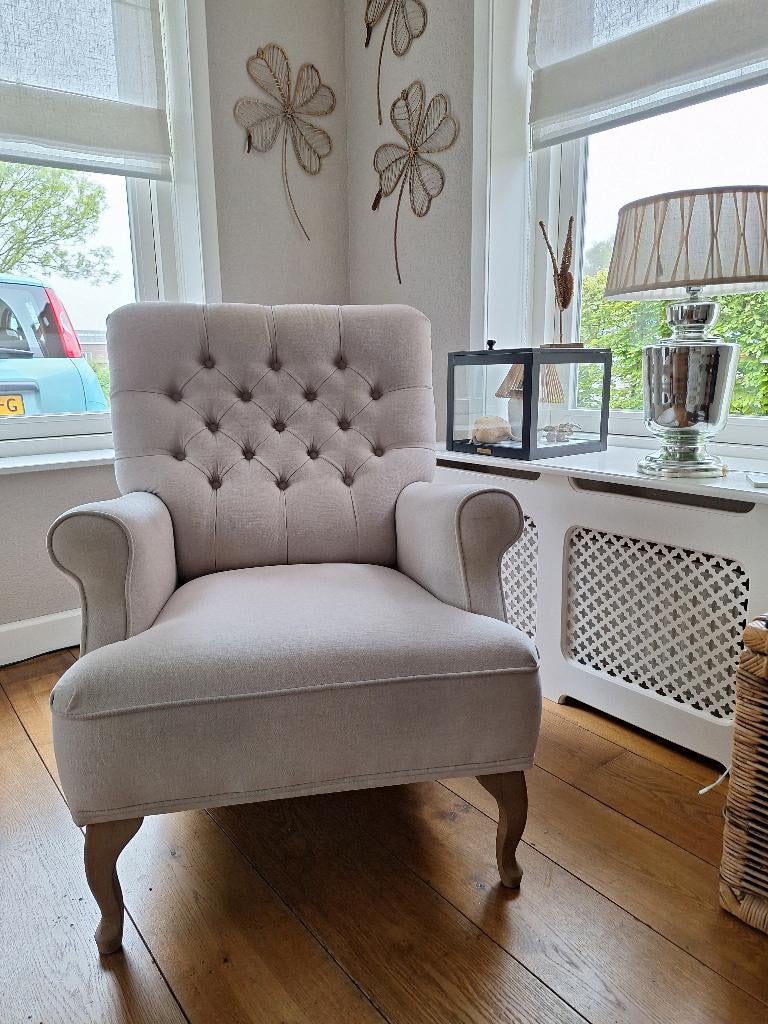 Olav Home landelijke fauteuil gecapitonneerd, Huis en Inrichting, Fauteuils, Ophalen, 75 tot 100 cm, 50 tot 75 cm, Landelijk