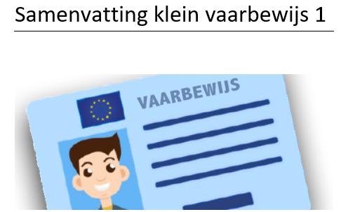 Samenvatting klein vaarbewijs 1 kvb 1 - 2026, Ophalen of Verzenden, Alpha, Nieuw