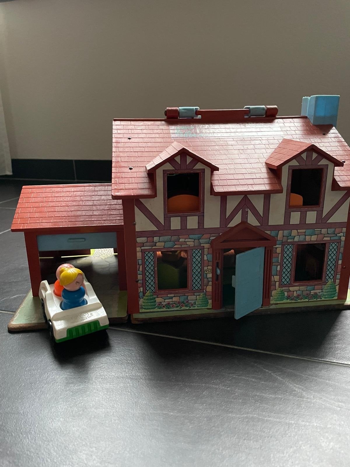 Vintage Fisher-Price Meeneem Huis Jaren '80 met extra's, Kinderen en Baby's, Speelgoed | Fisher-Price, Ophalen of Verzenden, Gebruikt